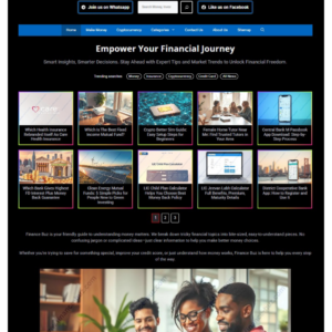 Finance Blog Website Design