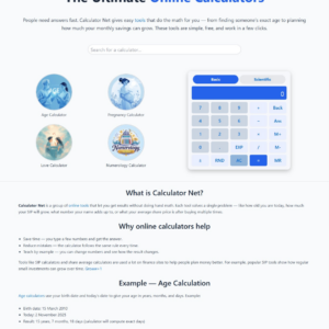 Pro Online Calculator Website